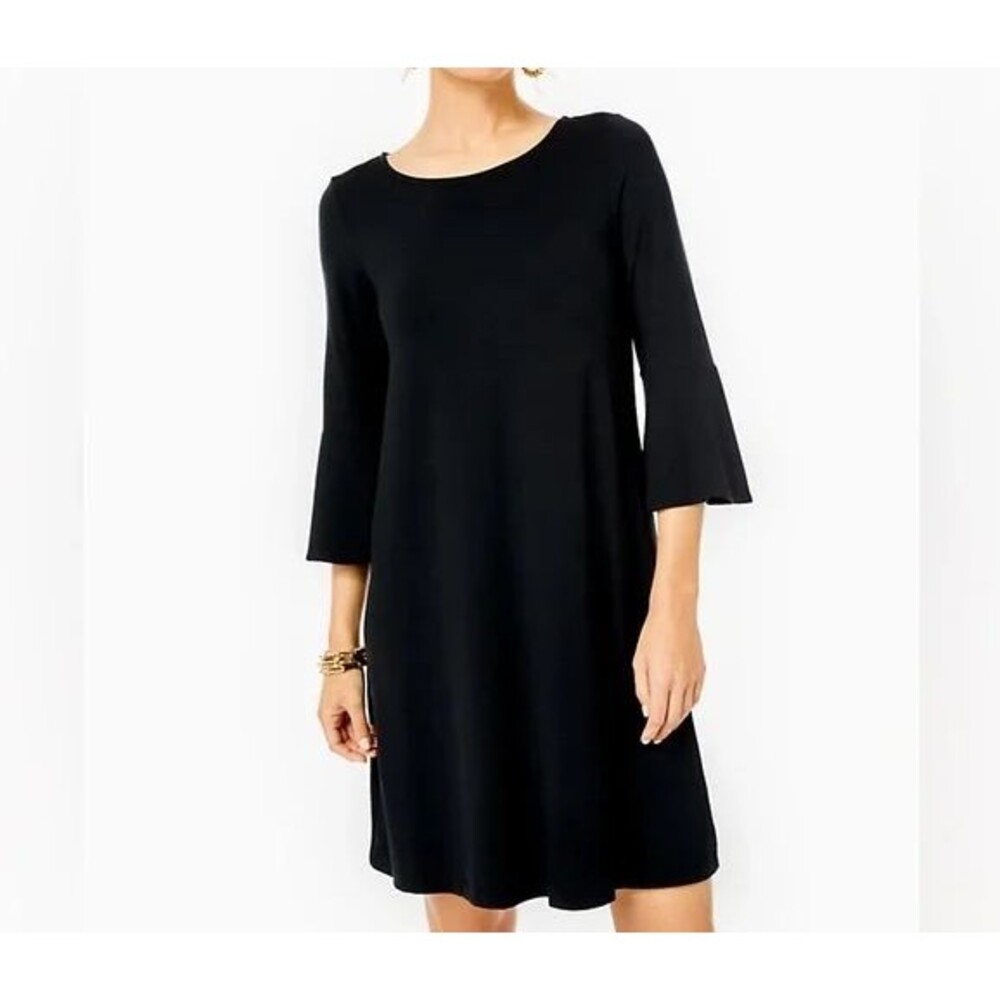 Lilly Pulitzer Ophelia Swing Dress Size Small in Black Jersey Knit S